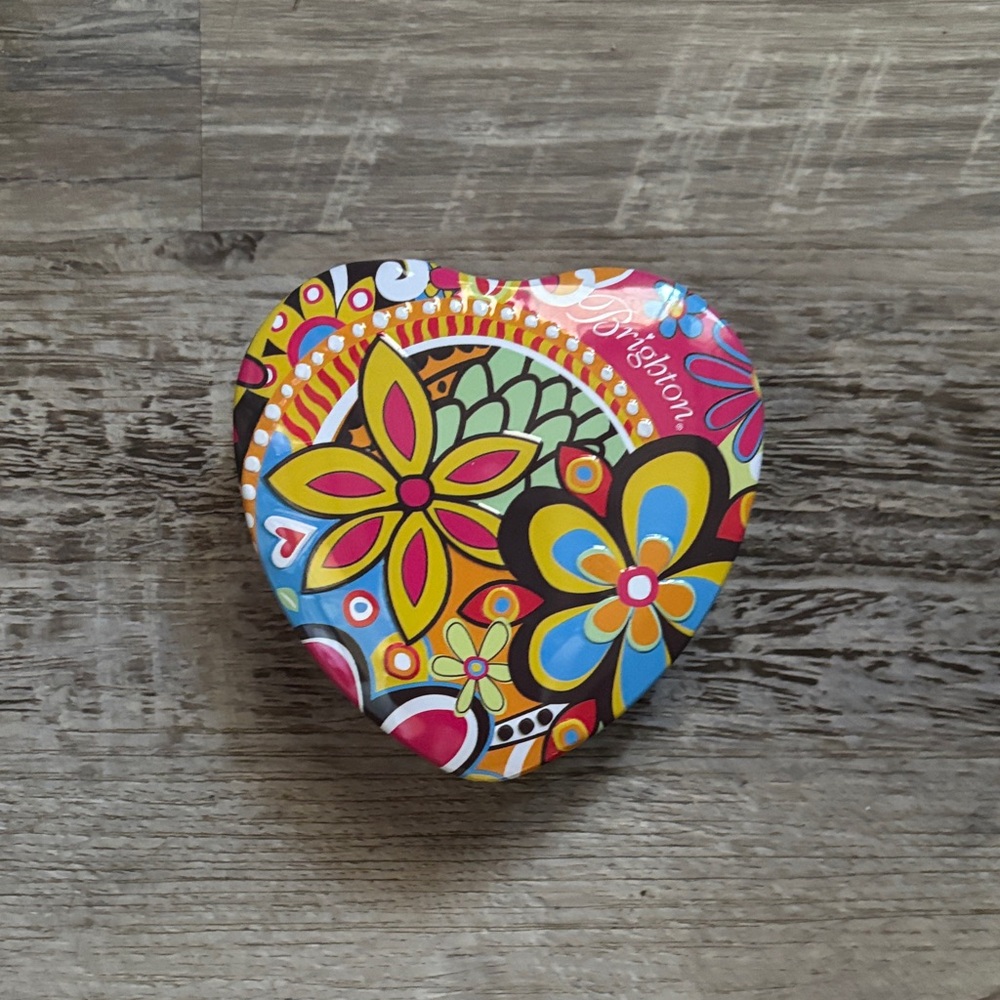 Brighton Colorful Tin Heart Jewelry Organizer